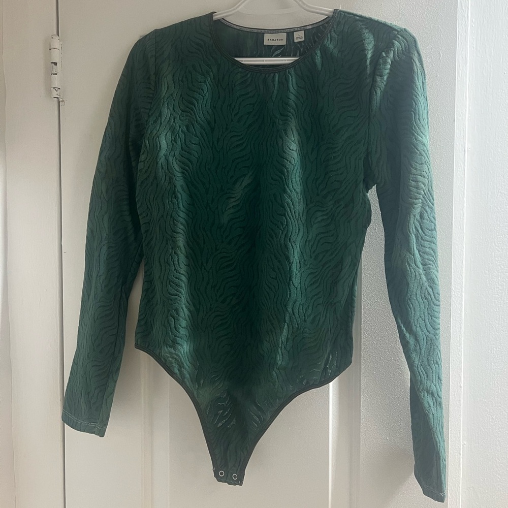 Babaton green bodysuit, size large, worn a few times